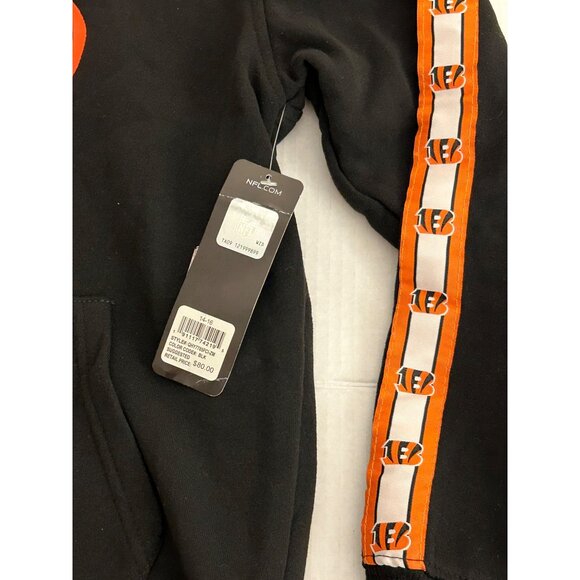 Cincinnati Bengals Youth Hoodie 14 16 Black Orange NFL Football Boys Logo New - Picture 6 of 8